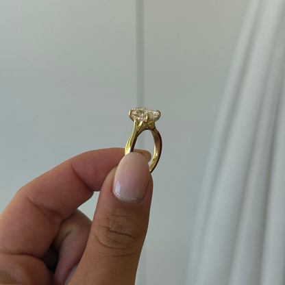 3.01ct Oval Cut Lab Grown Sylvie Design Yellow Gold