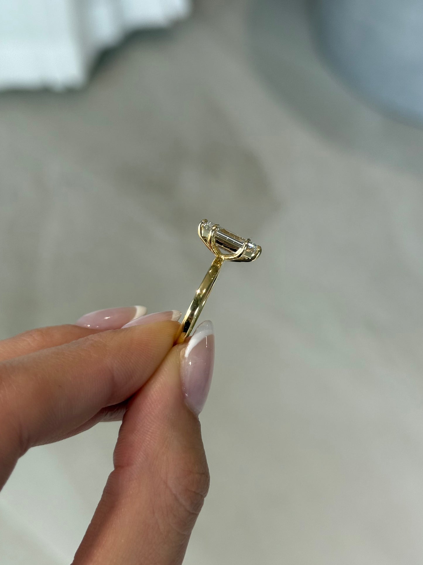 2.01ct Hexagonal Cut Lab Grown Natalia Design Yellow Gold