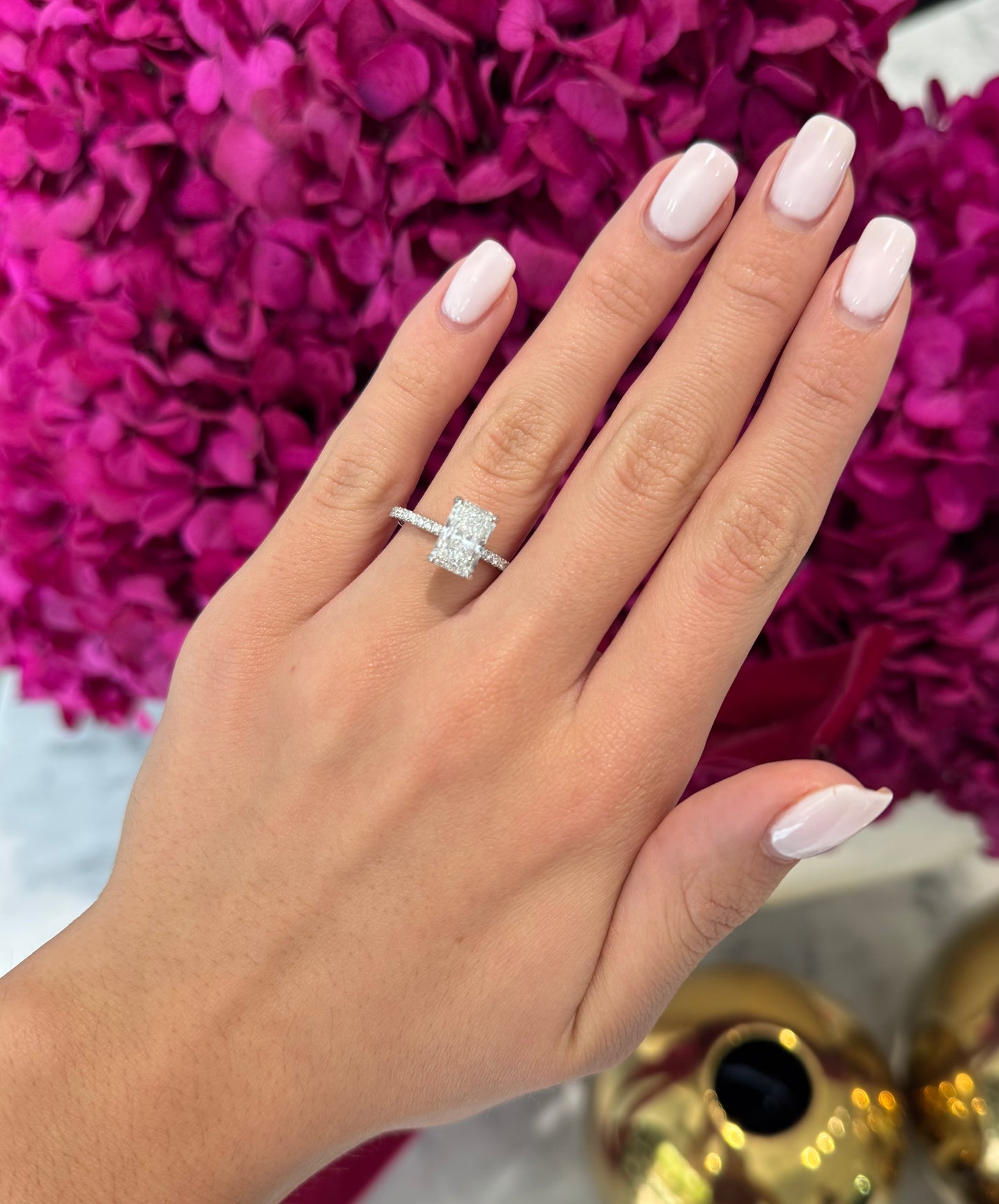 2.00ct Radiant Cut Lab Grown Bassano Platinum