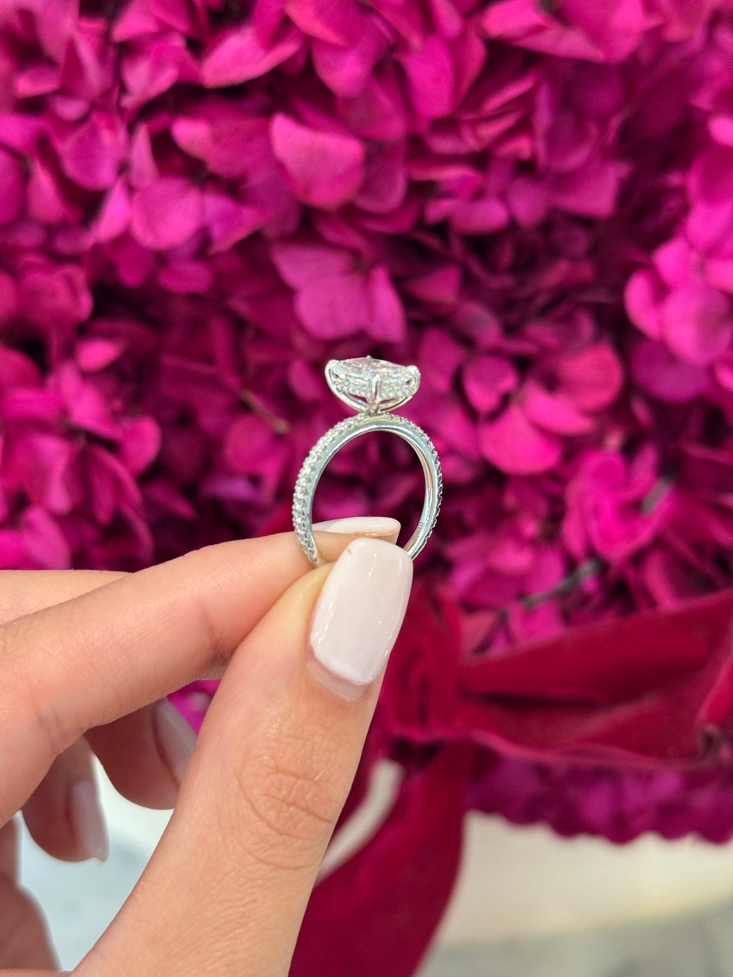 2.00ct Radiant Cut Lab Grown Bassano Platinum