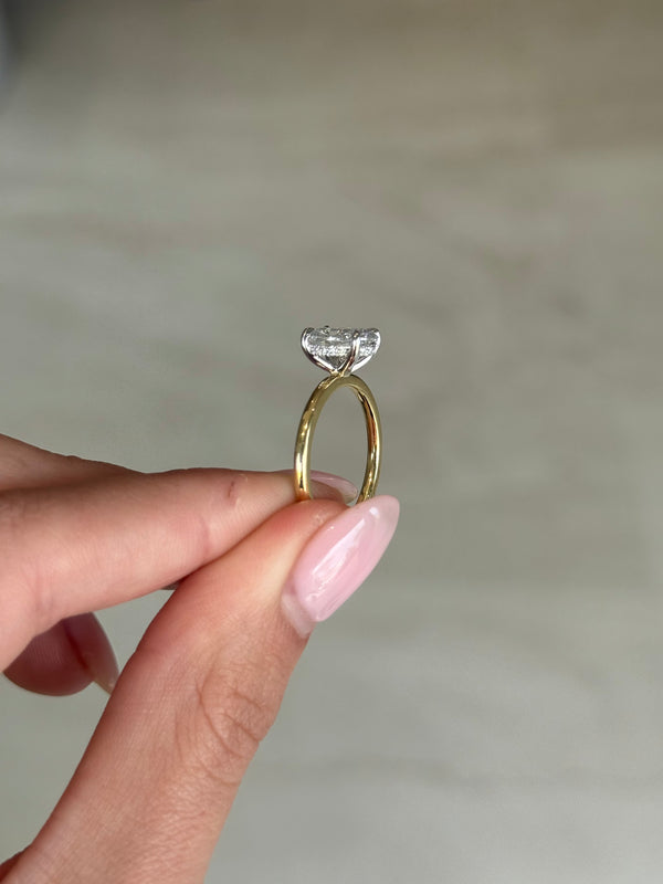 1.58ct Oval Cut Lab Grown Audrey Design Two-tone