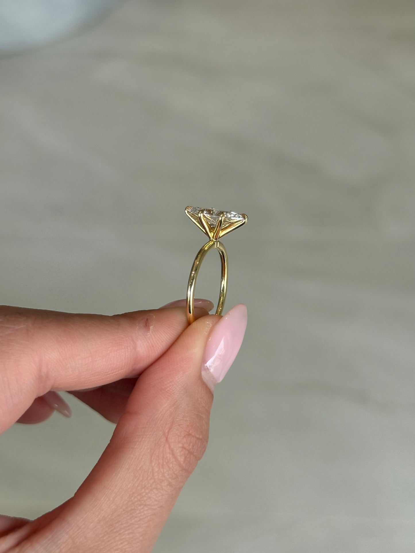 1.70 Marquise Cut Natural Grown Henri Design Yellow Gold