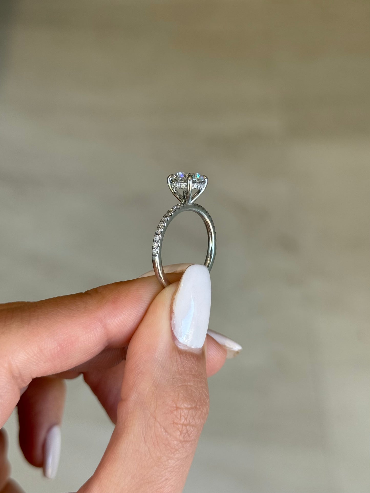 1.30ct Round Cut Natural Diamond Bassano Design Platinum