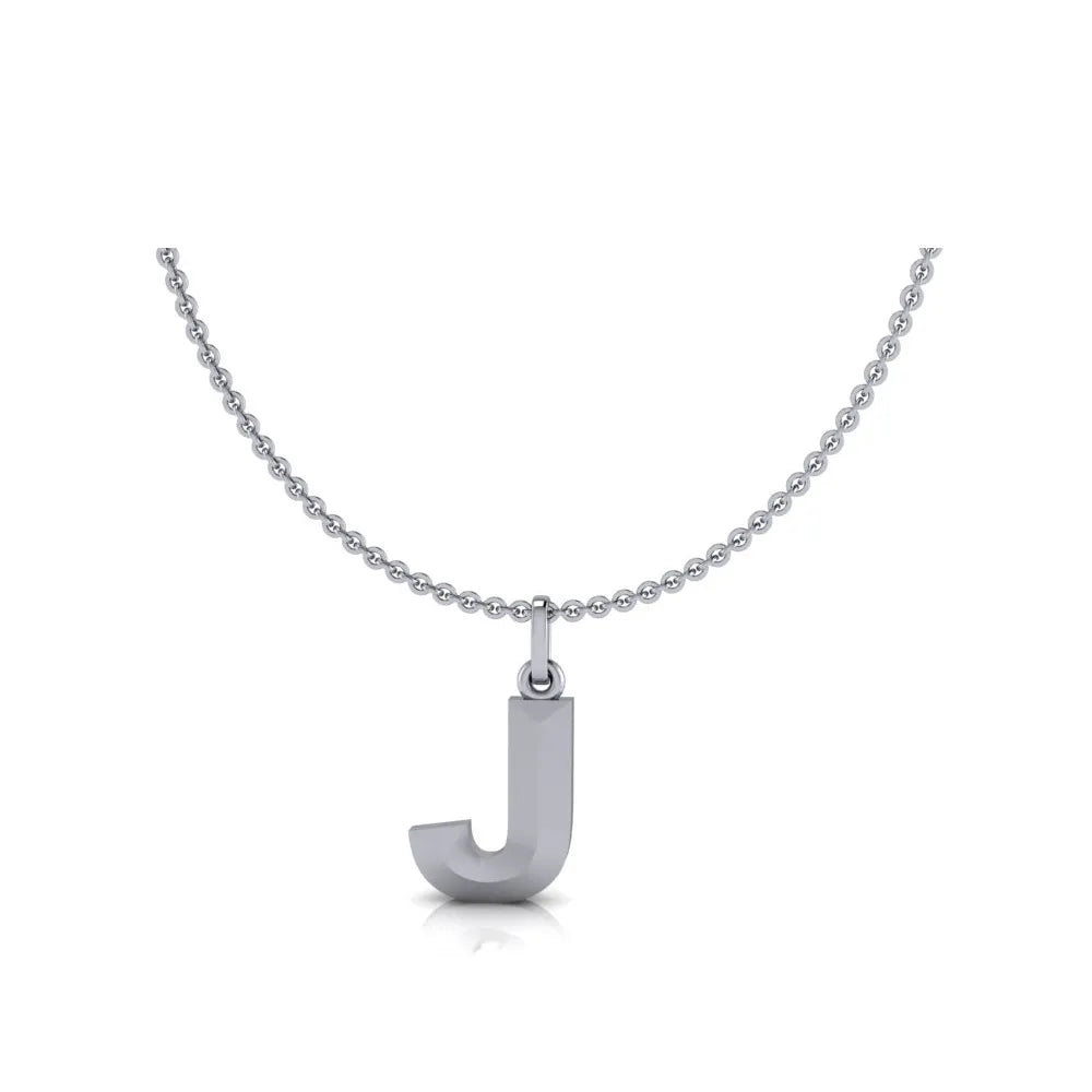 J-Initial-Pendant-White