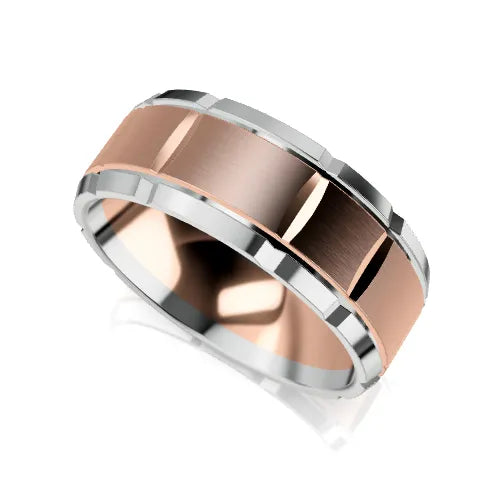 Julius Wedding Ring rose gold white