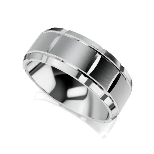 Julius Wedding Ring silver white