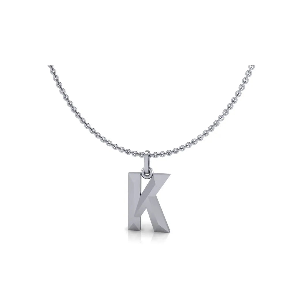 K-Initial-Pendant-White