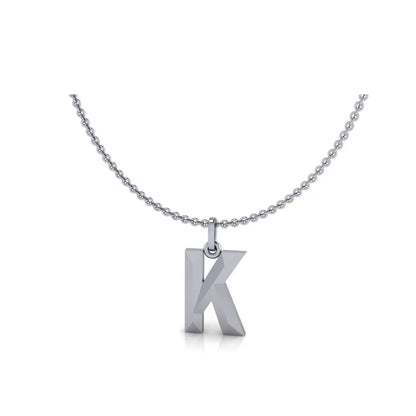 K-Initial-Pendant-White