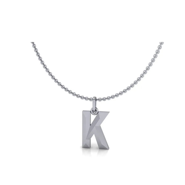 K-Initial-Pendant-White