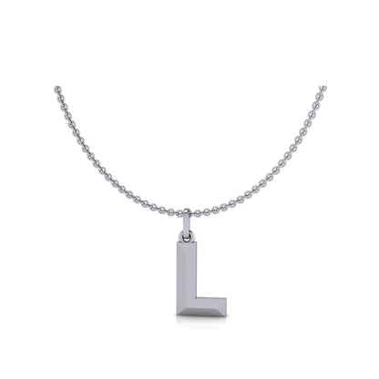 L-Initial-Pendant-White
