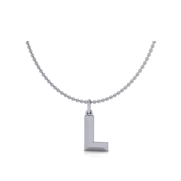 L-Initial-Pendant-White