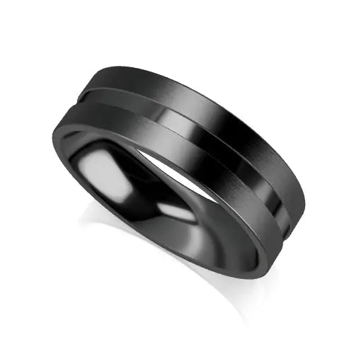 Leo Wedding Ring dark grey 