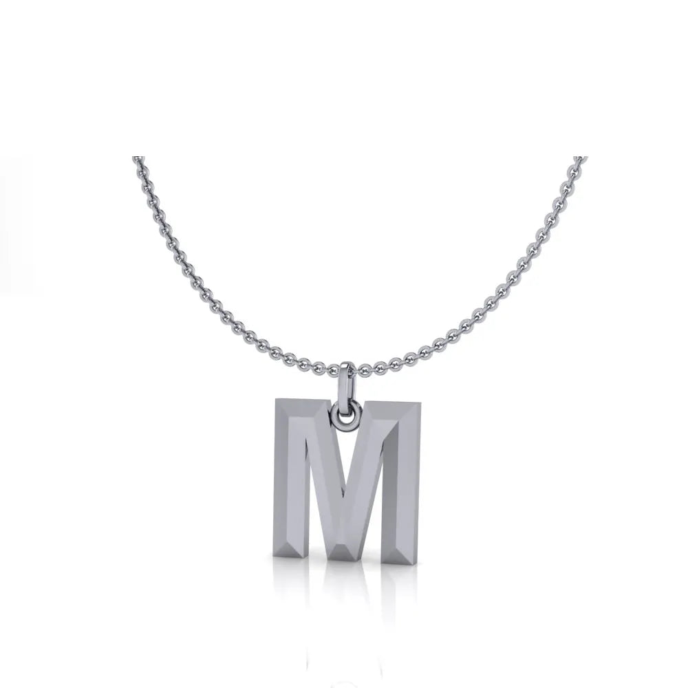 M-Initial-Pendant-White
