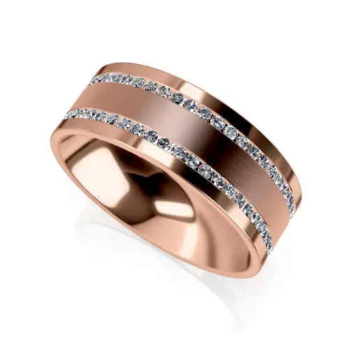 Matteo Wedding Ring rose gold full