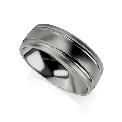 Maxwell Wedding Ring zinc white