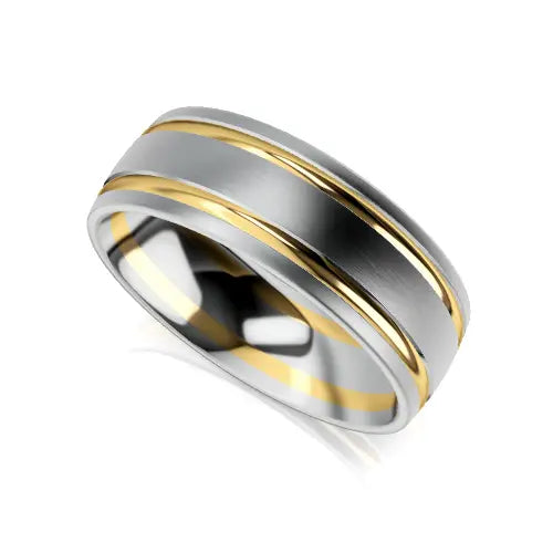 Maxwell Wedding Ring white yellow