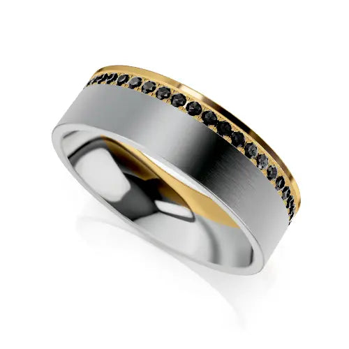 Michael Wedding Ring white yellow 