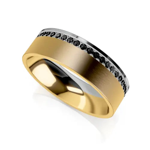 Michael Wedding Ring yellow white 