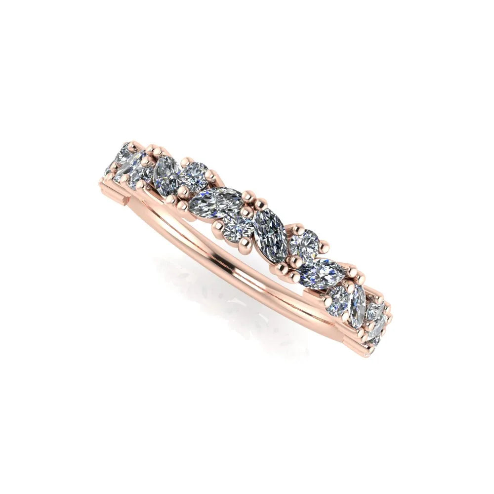 Grace Wedding Ring halfway rose