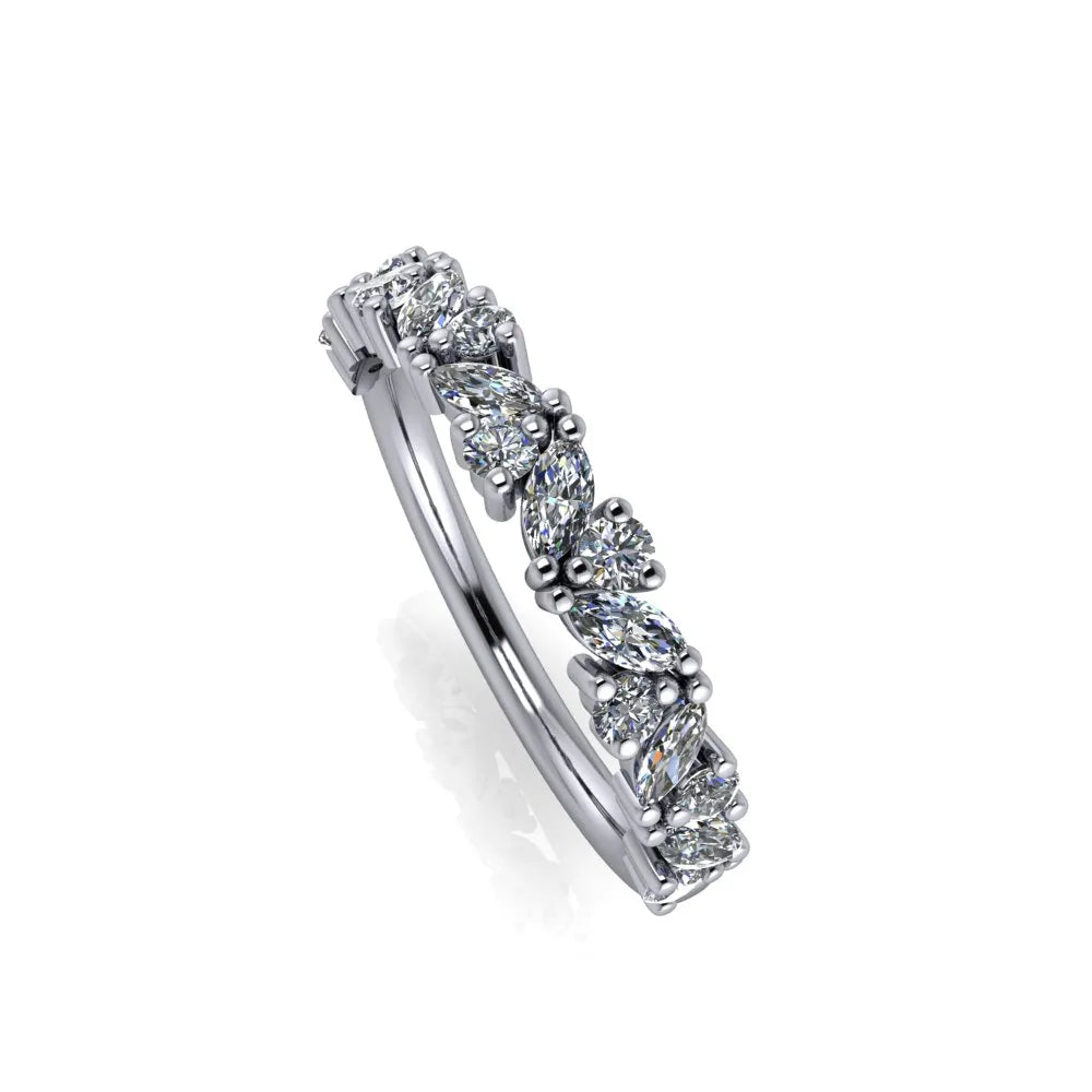 Grace Wedding Ring halfway white