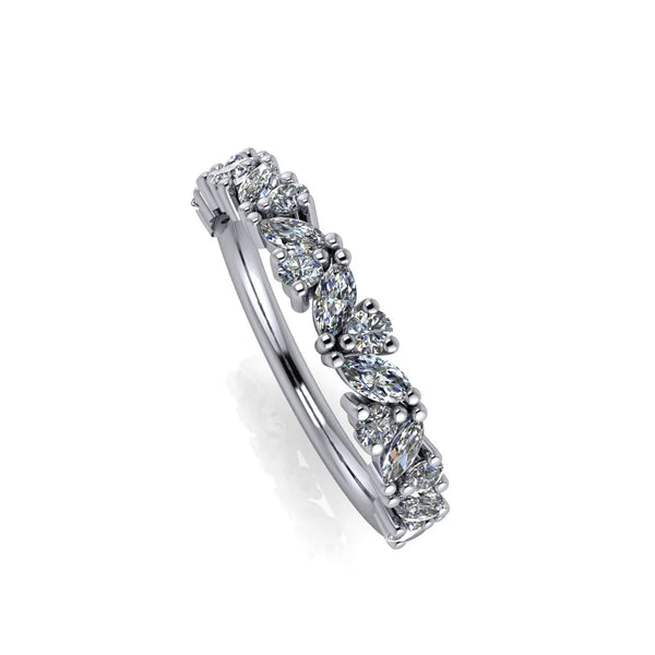 Grace Wedding Ring halfway white