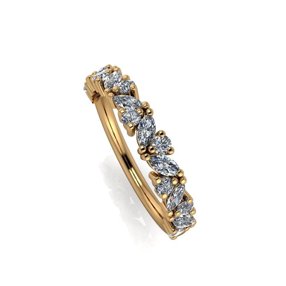 Grace Wedding Ring halfway yellow