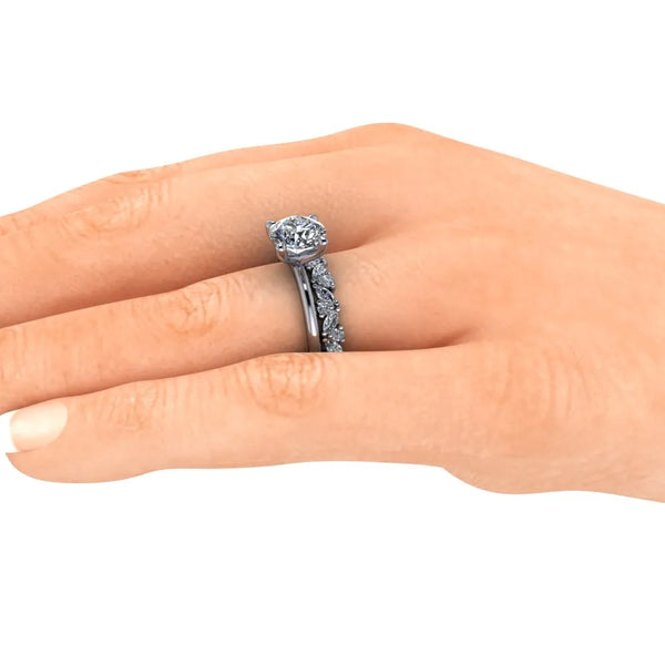 Grace Wedding Ring white hand 2 