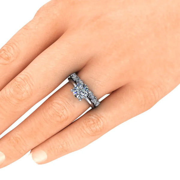  Grace Wedding Ring white hand 1 