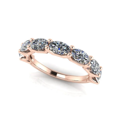 Mary Wedding Ring halfway rose