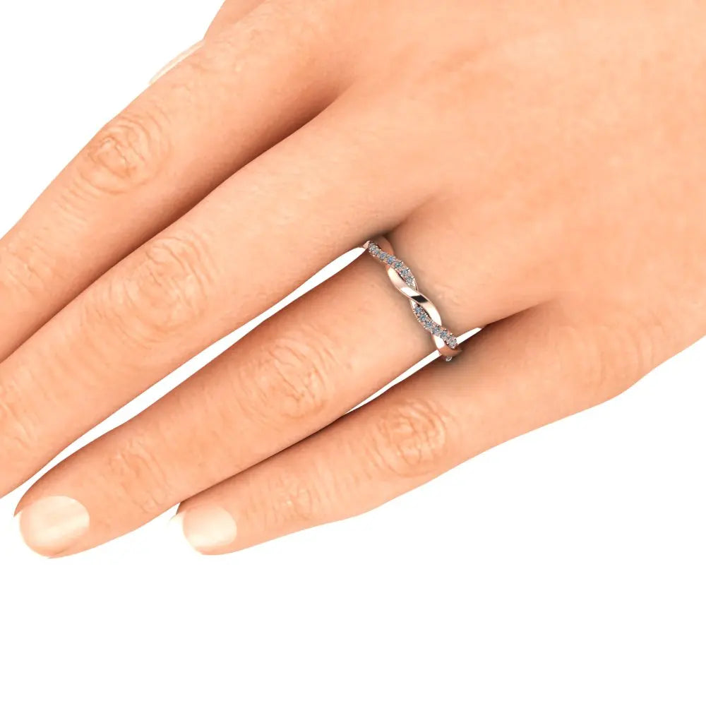 Michelle Wedding Ring rose hand model 