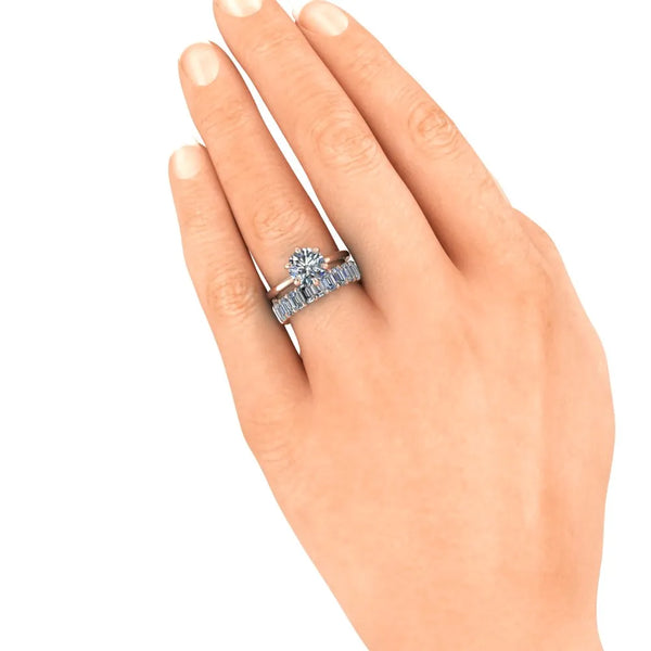 Parris Wedding Ring rose hand
