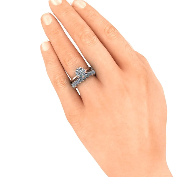 Rosa Wedding Ring silver hand