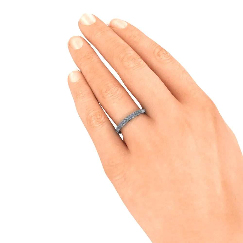 Sophie Wedding Ring halfway white hand 1 