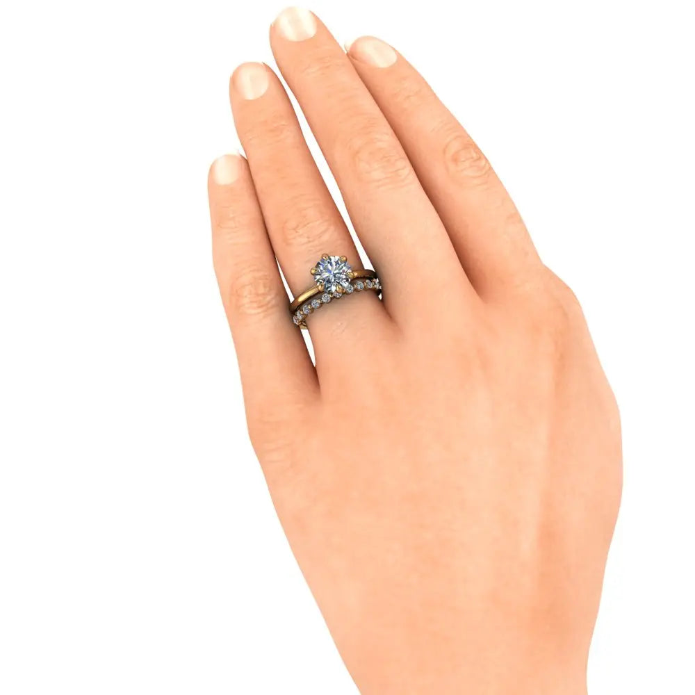 Vittore Wedding Ring hand model 
