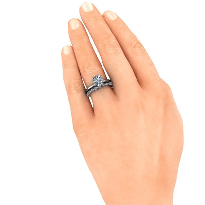 Vittore Wedding Ring white hand 3pt