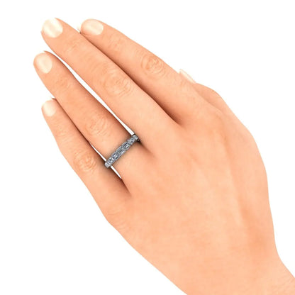 Zelda Wedding Ring model hand white