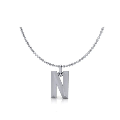 N-Initial-Pendant-White