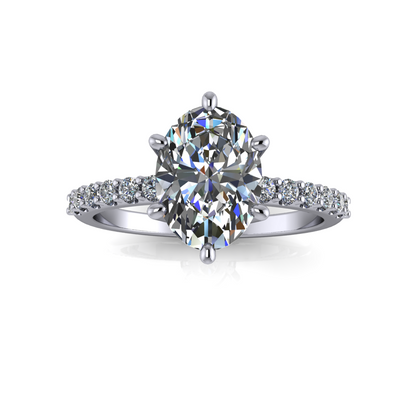 1.84ct Oval Cut Lab Grown Veneto Design Platinum