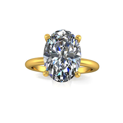 1.58ct Oval Cut Lab Grown Audrey Design Yellow Gold