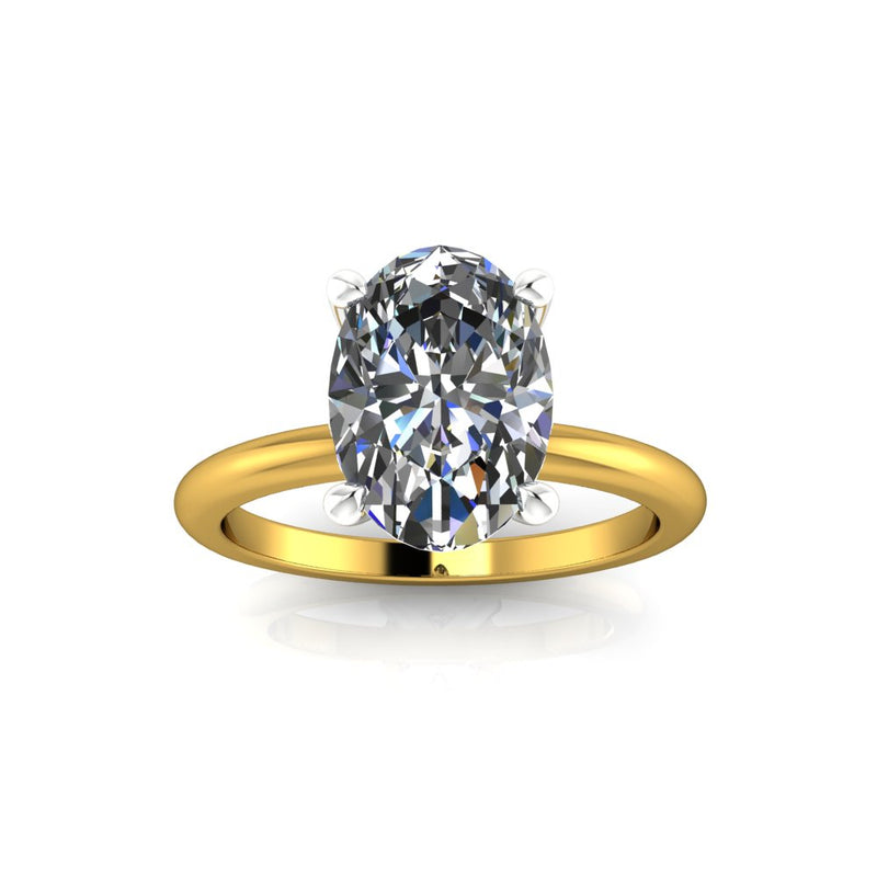 1.58ct Oval Cut Lab Grown Audrey Design Two-tone