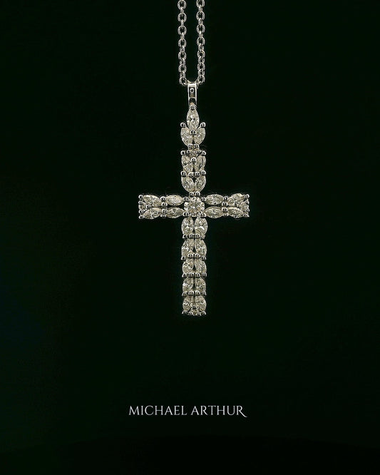 Marquise Diamond Cross