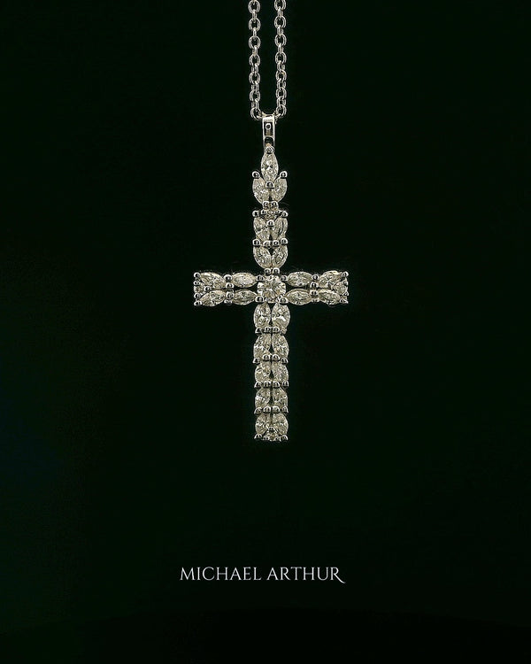 Marquise Diamond Cross
