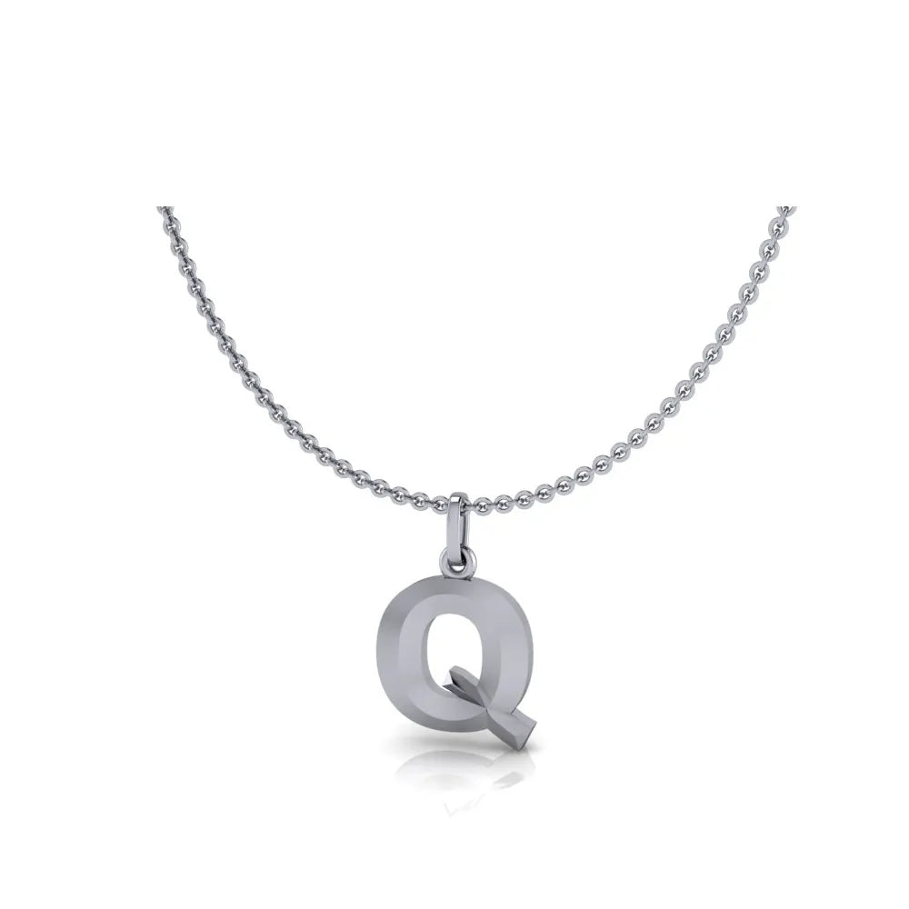 Q-Initial-Pendant-White