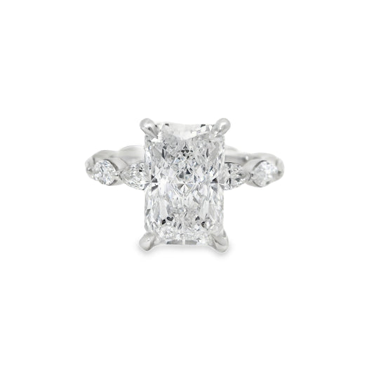 3.28ct Radiant Cut Lab Grown Electra Design Platinum