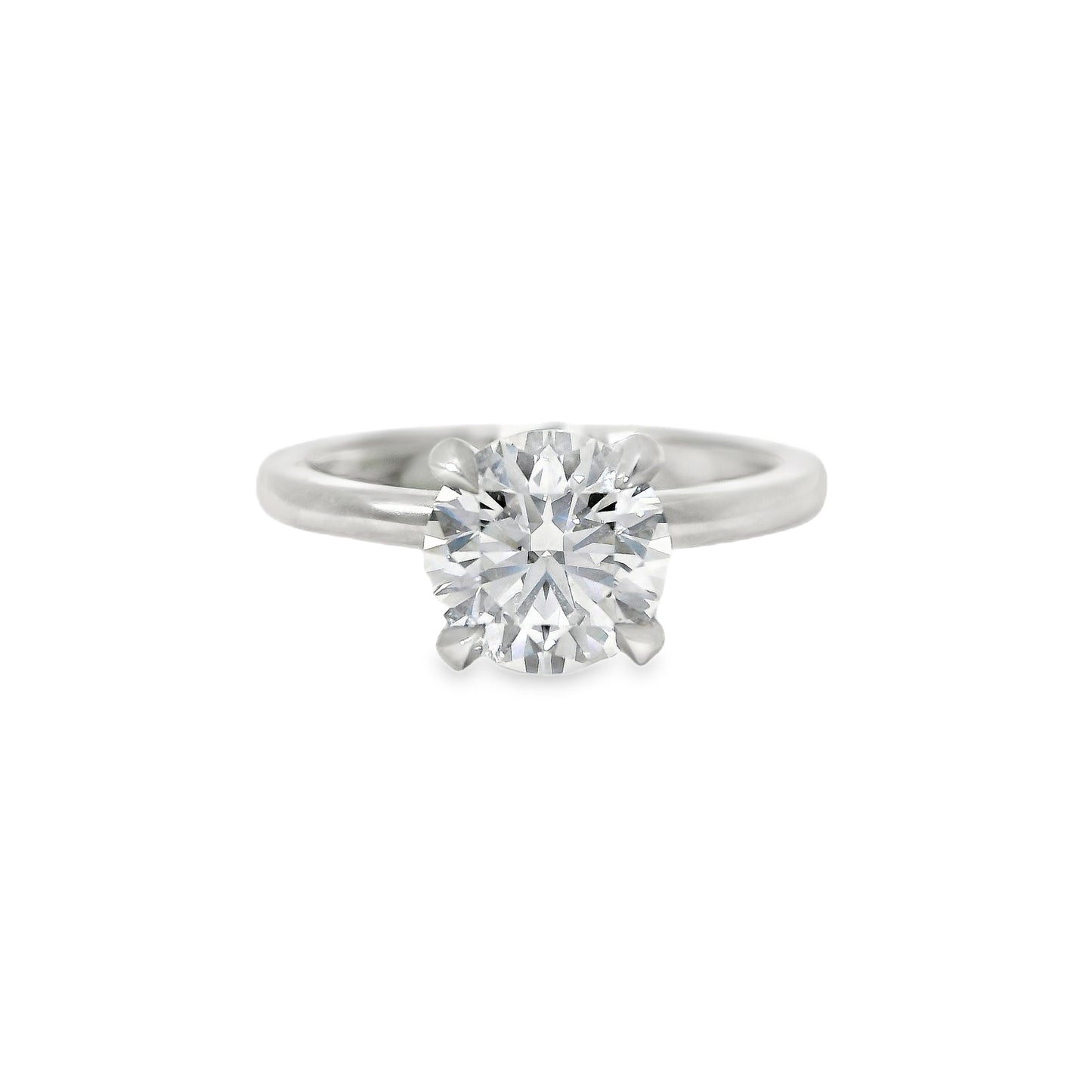 1.55ct Round Cut Lab Grown Henri Design White Gold