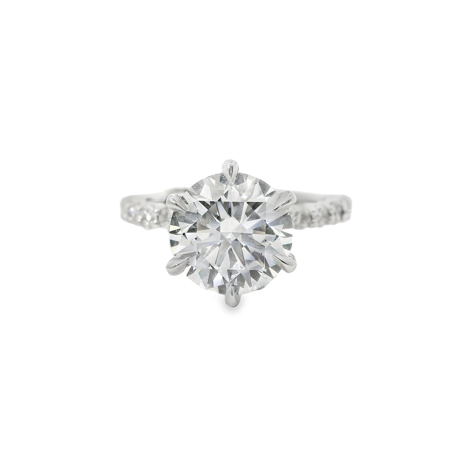 3.02ct Round Cut Lab Grown Grandi Design White Gold