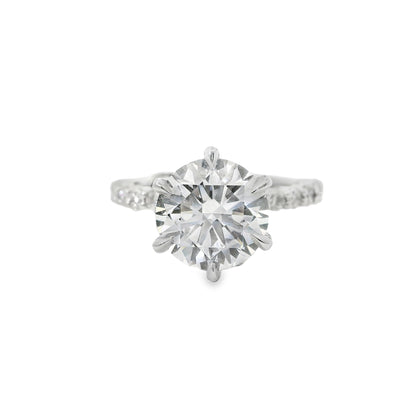 3.02ct Round Cut Lab Grown Grandi Design White Gold