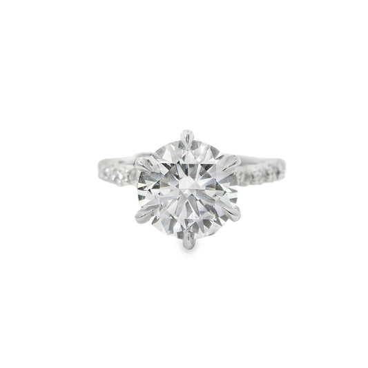 3.02ct Round Cut Lab Grown Grandi Design White Gold