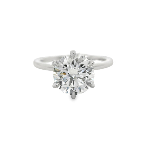 2.33ct Round Cut Lab Grown Henri Design Platinum