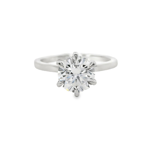 1.53ct Round Cut Lab Grown Henri Design White Gold